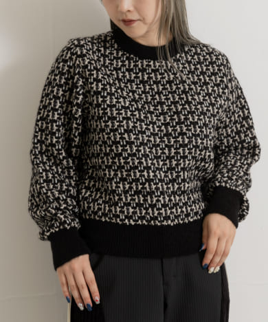 米富繊維　VINTAGE TWEEDY KNIT PULLOVER-1
