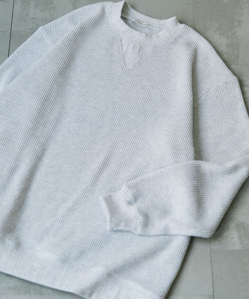 『XLサイズ/WEB限定』『UR TECH』裏起毛ワッフルロングスリーブTシャツ