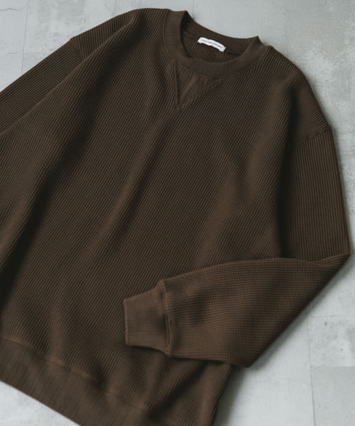 『XLサイズ/WEB限定』『UR TECH』裏起毛ワッフルロングスリーブTシャツ