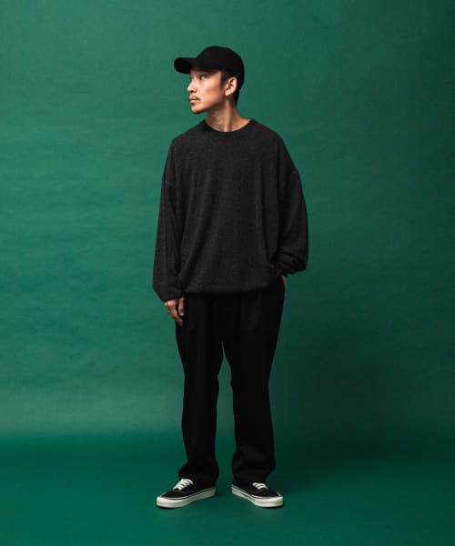 SUPER WIDE CASHMERE CREW NECK