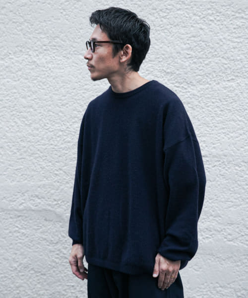 SUPER WIDE CASHMERE CREW NECK
