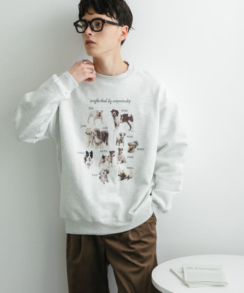 Dog Graphic Crew-neck Sweat