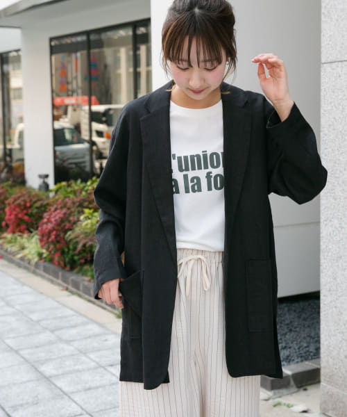 リネンレーヨンジャケット