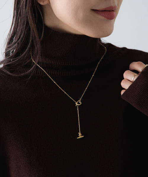 Lapuis　Line Coil Heart Necklace A
