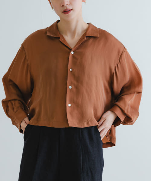 new basic　キュプラショートシャツ