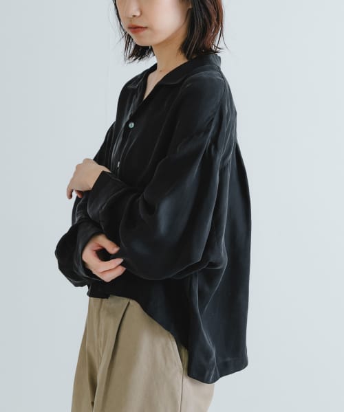 new basic　キュプラショートシャツ