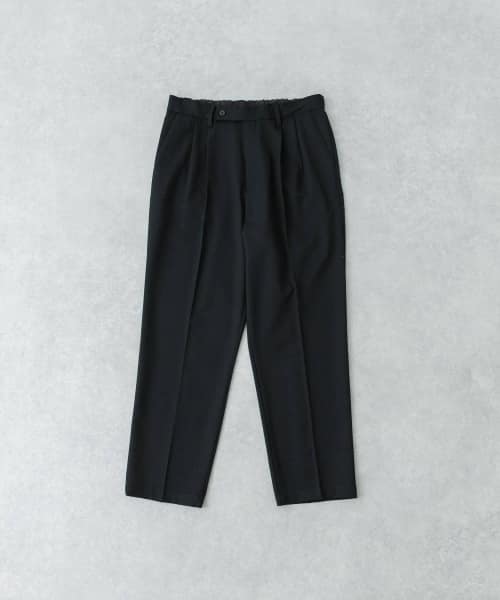 new basic ウールツイルテーパードスラックス