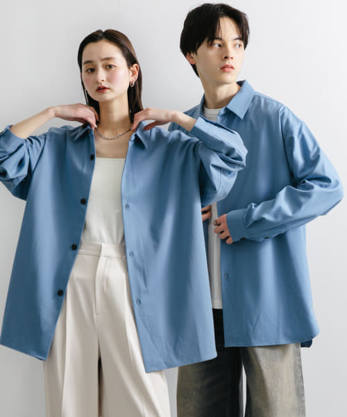 『ユニセックス』『イージーケア』カラールーズシャツ