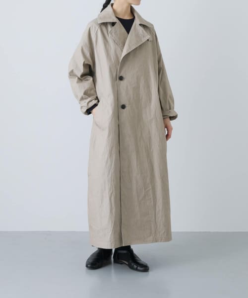 コットンナイロンオーバートレンチコート