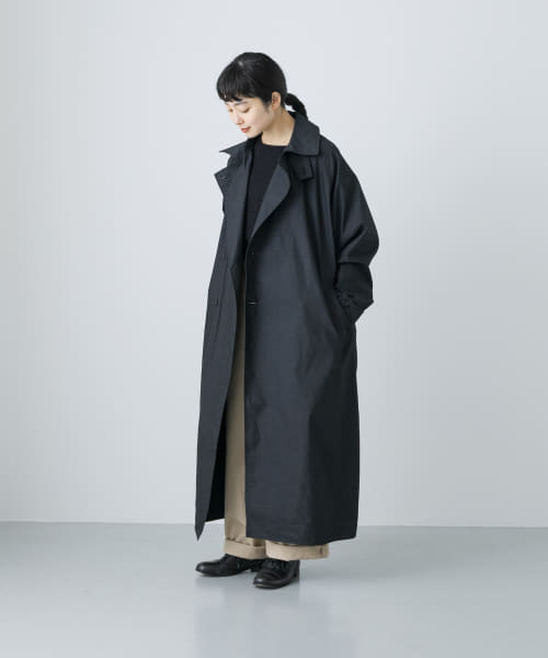 コットンナイロンオーバートレンチコート