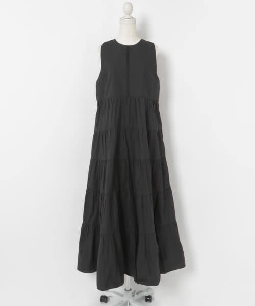 FANAKA　Poplin tiered dress