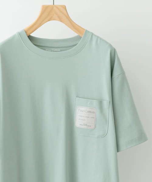 Fine Cotton クルーネックポケットTシャツ
