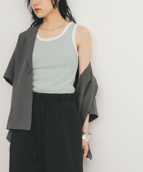 Miller　Panel ribbed tank top