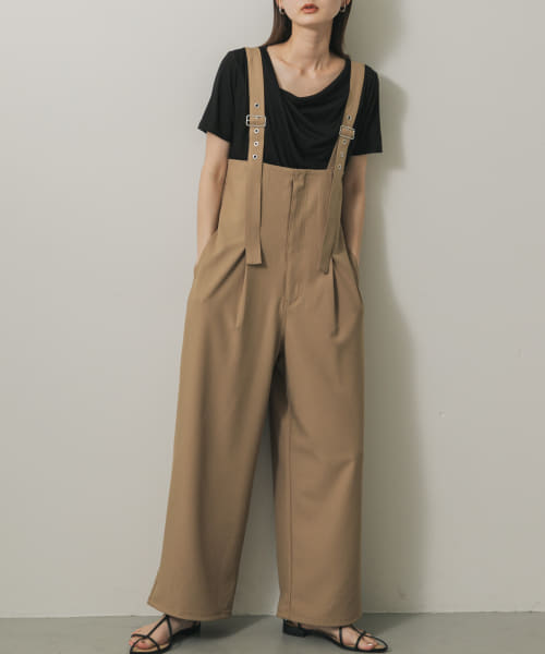 ウエストタックサロペットパンツ