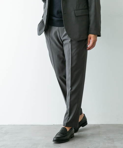 『イージーケア』LIFE STYLE TAILOR　メランジトロストレッチパンツ