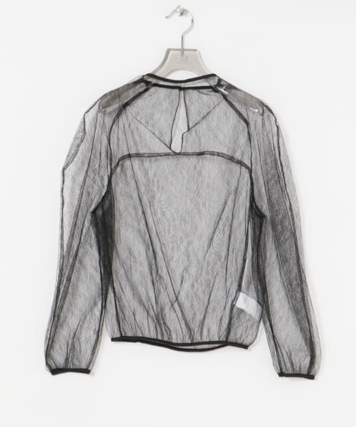 AMOMENTO　SHEER LACE MOCK NECK TOP