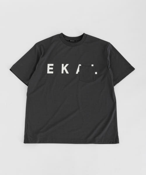 『UR TECH ひやサラクール』 ロゴプリントポケットTシャツ