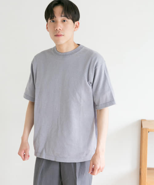 『UR TECH』抗菌 リネンニットTシャツ