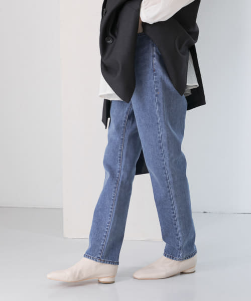 ハイウエストストレートデニム