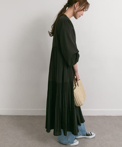 Audrey and John Wad　N/C Long-Sleeve ティアードワンピース