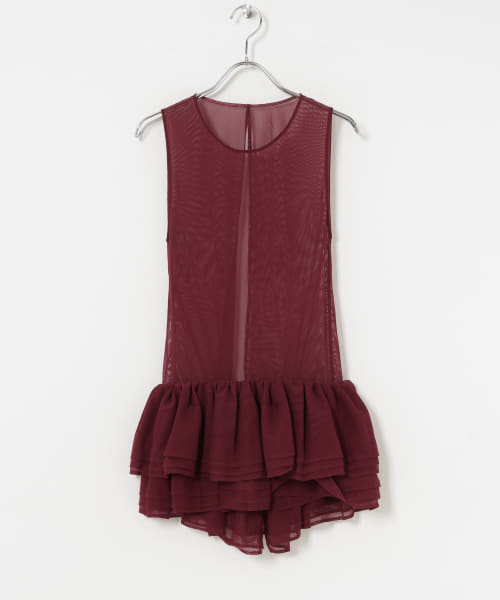 Po/　Tulle tunic dress