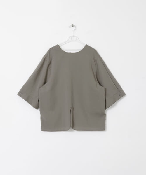 slit pull over blouse