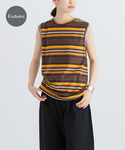 『別注』SOBLANTE by MIXTA×UR　MULTI BORDER NO SLEEVE