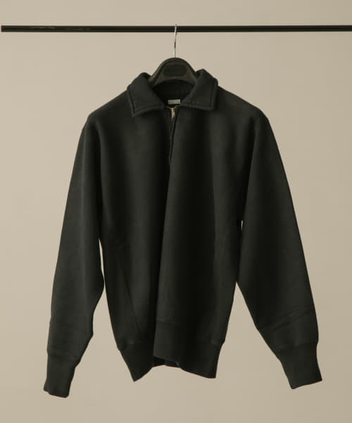 A PRESSE　Vintage Half Zip Sweat Shirt