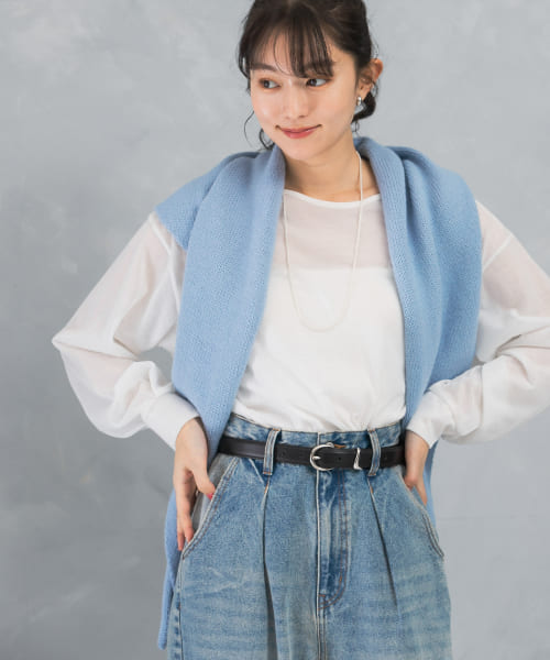 シアークルーネックロングTシャツ