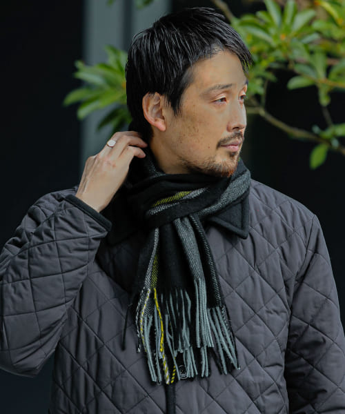 LIFE STYLE TAILOR　サイドラインウールマフラー