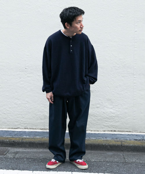 SUPER WIDE CASHMERE HENRY NECK