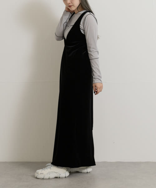 &her　Velour V Onepiece