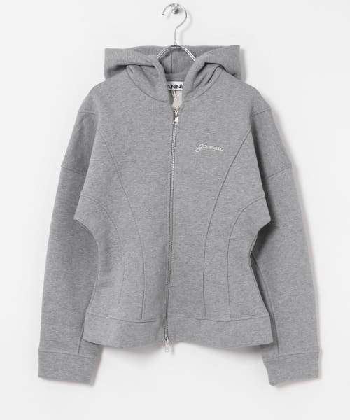 GANNI　Heavy Fleece Zip Hoodie
