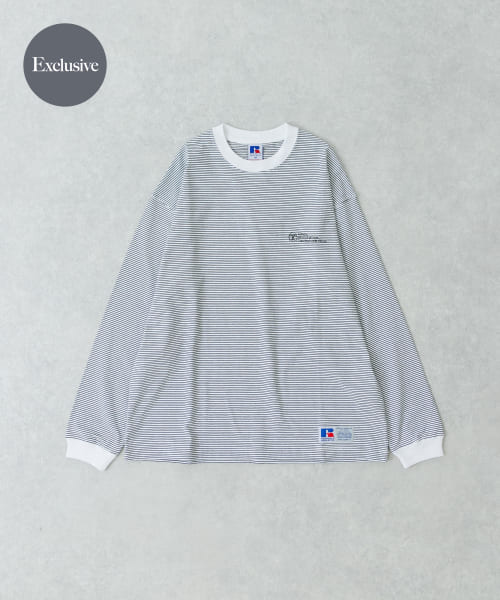 『別注』RUSSELL ATHLETIC×UR　BORDER LONG SLEEVE T-SHIRT