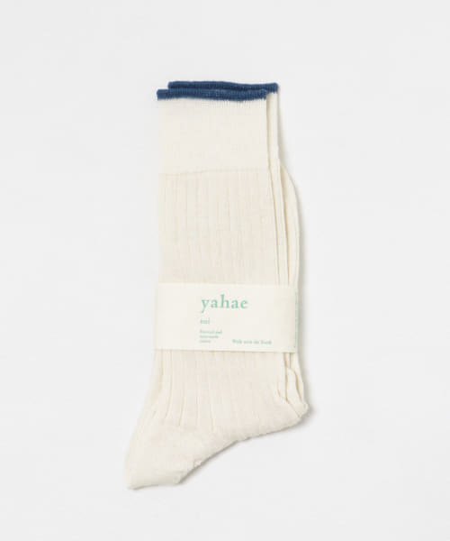YAHAE　Linen Ribbed Socks-S