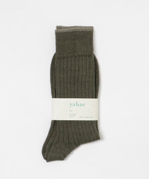 YAHAE　Linen Ribbed Socks-S