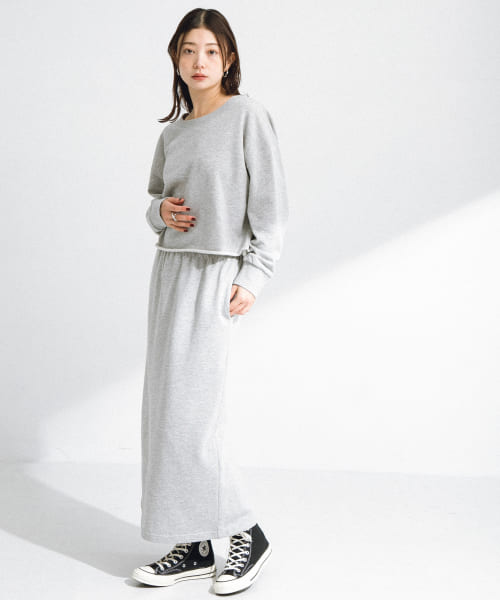 『WEB/一部店舗限定』ラメ裏毛スウェット&スカートセットアップ