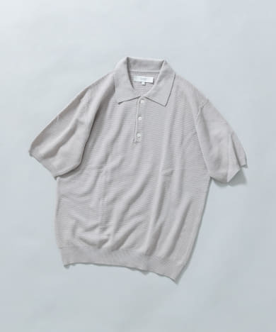 『WEB限定』変形カノコ半袖ニットポロ