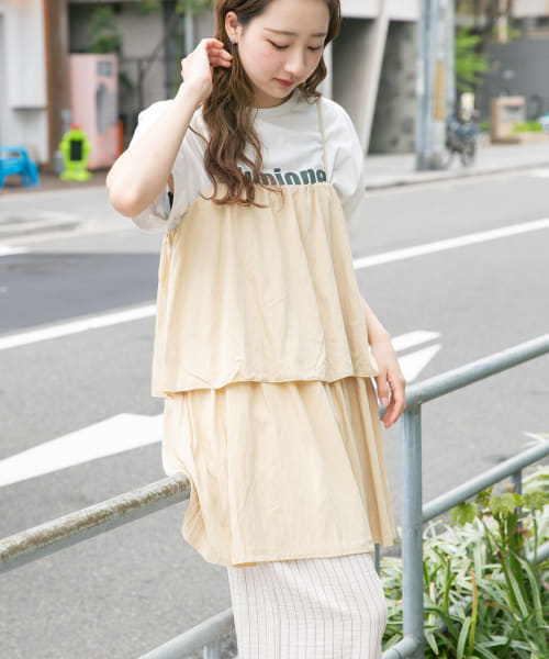 チュニックレイヤードキャミソール