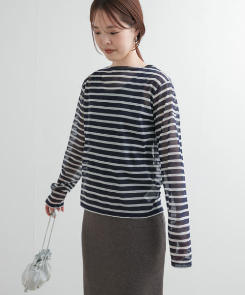 ORCIVAL　BOAT NECK LONG-SLEEVE PULLOVER