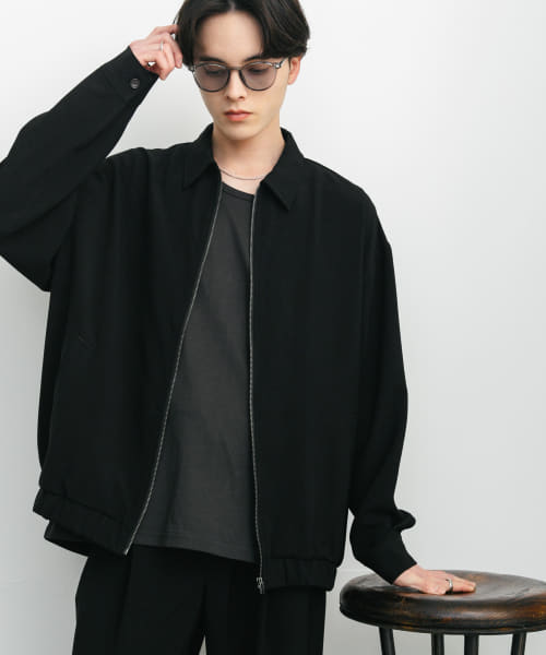 『UR TECH DRYLUXE』リネンライクジップブルゾン
