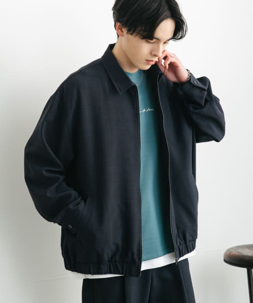 『UR TECH DRYLUXE』リネンライクジップブルゾン