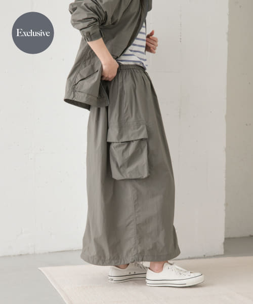 『別注』Snow Peak Apparel×DOORS　Nylon Tussah Skirt