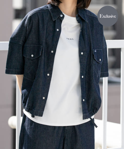『別注』Wrangler×EKAL　ライトデニムワークシャツ