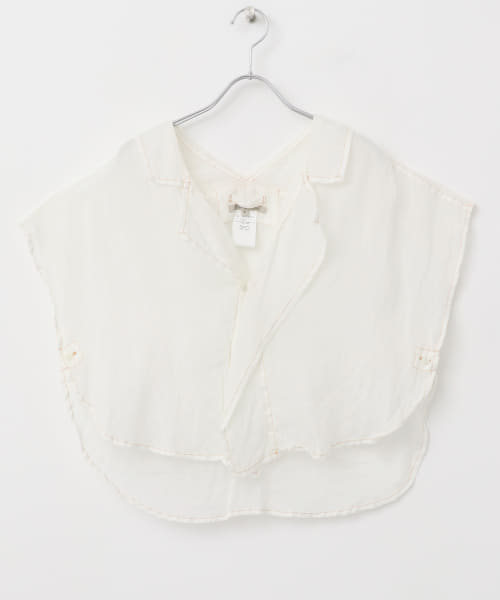 Vlas Blomme　Ramie Lawnサイドオープンブラウス