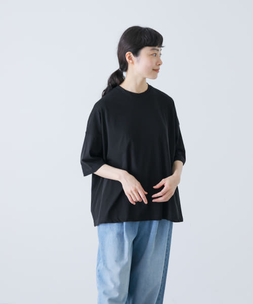 ハイツイストコットン半袖Tシャツ