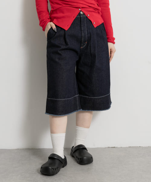 cwtch　ORGANIC DENIM HARF PANTS