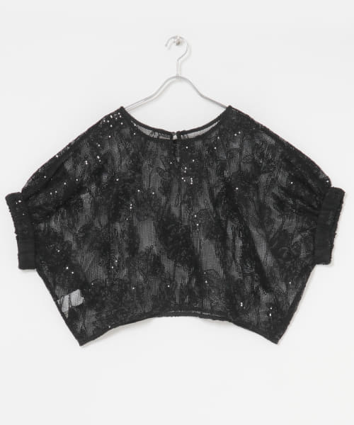 TORRAZZO DONNA　Botanical pattern spangle blouse