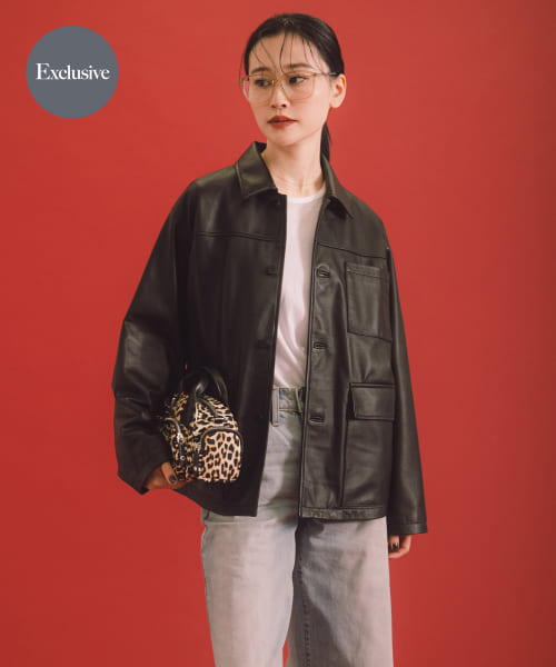 『別注』TICCA×URBAN RESEARCH　レザーカバーオール