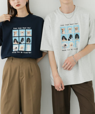 『ユニセックス』Dog graphic Short-Sleeve T-shirts